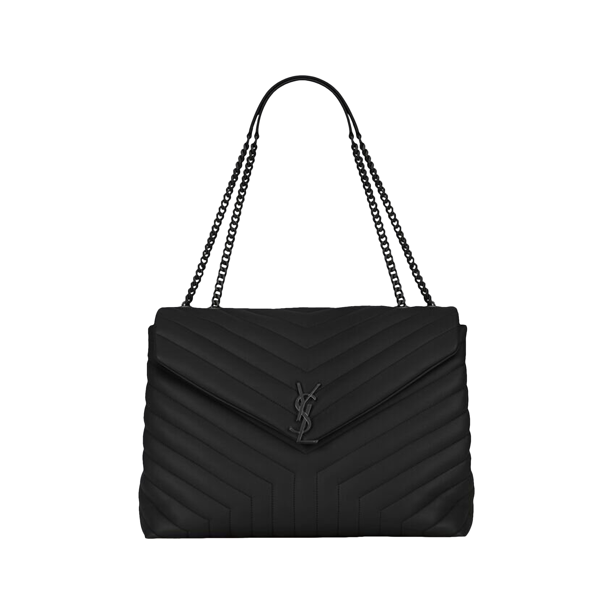 Pre-owned Saint Laurent Large Loulou Shoulder Bag 'black'