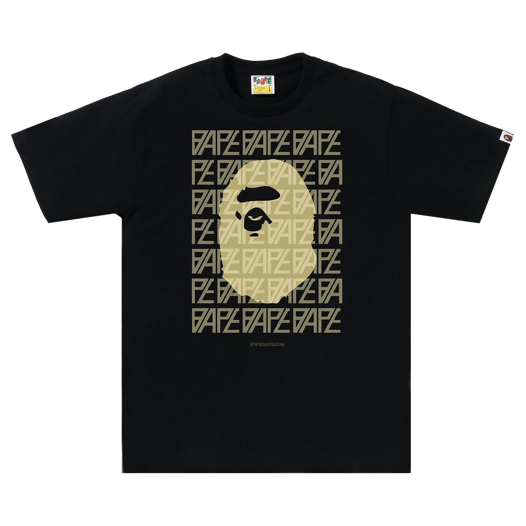BAPE BAPE LOGO MONOGRAM TEE 'BLACK'