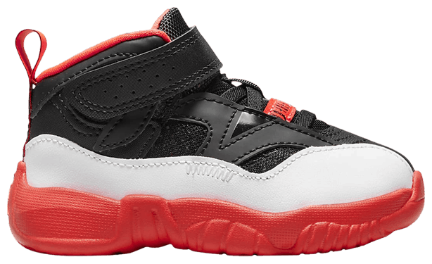 Jordan 11 black sale with red jumpman