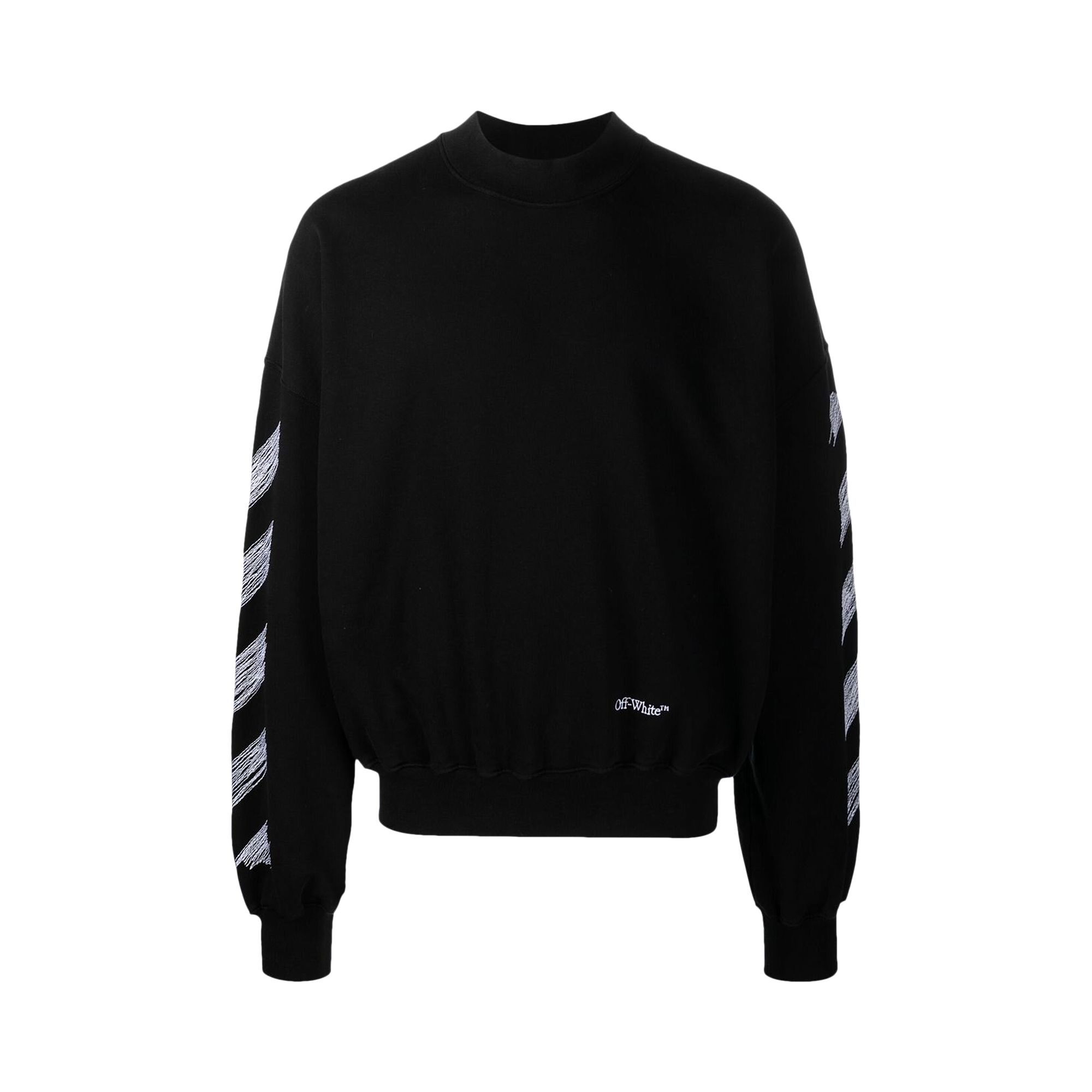 Pre-owned Off-white Scribble Diag Boxy Crewneck 'black/white' | Men's Size M