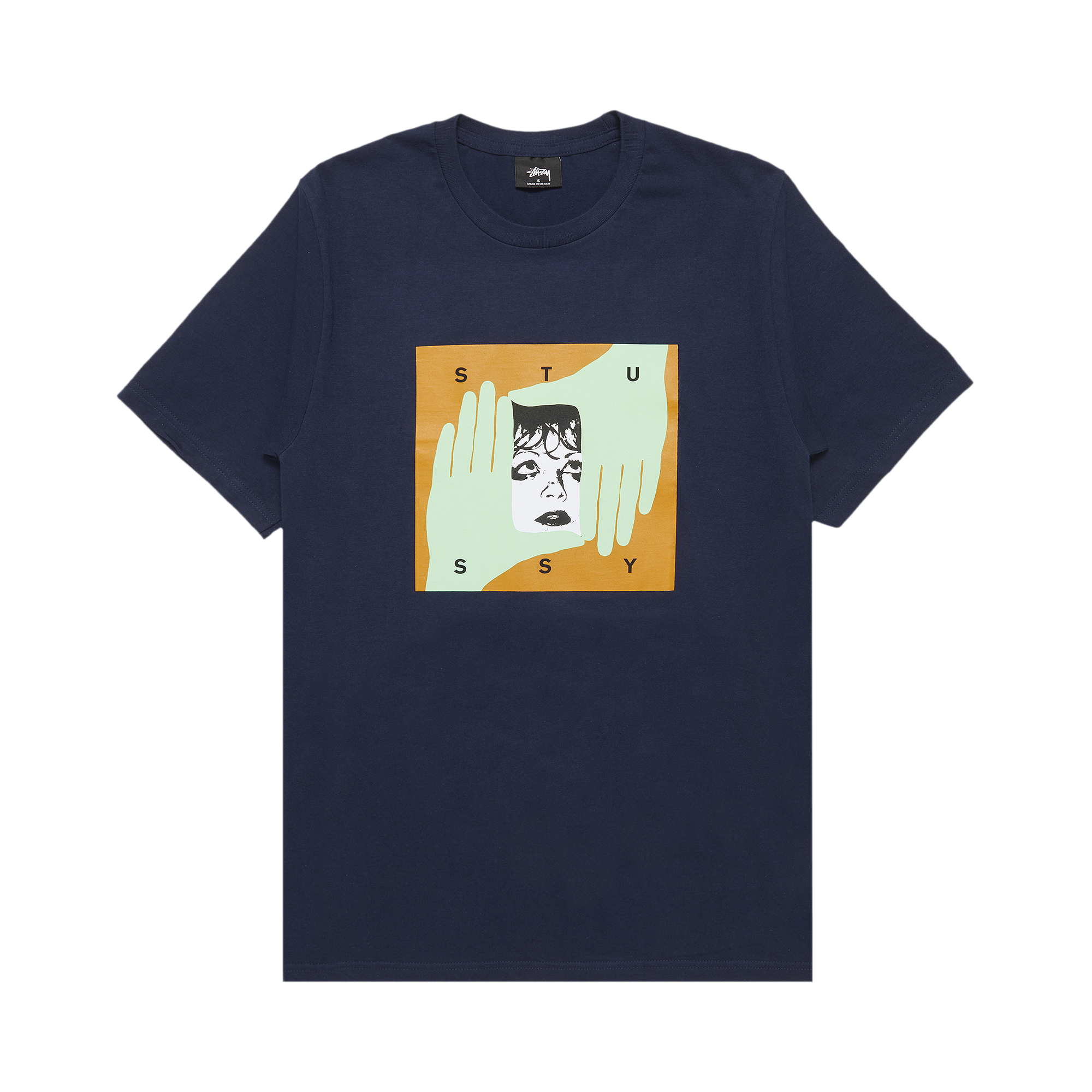 Pre-owned Stussy Hand Frame Tee 'navy' In Blue