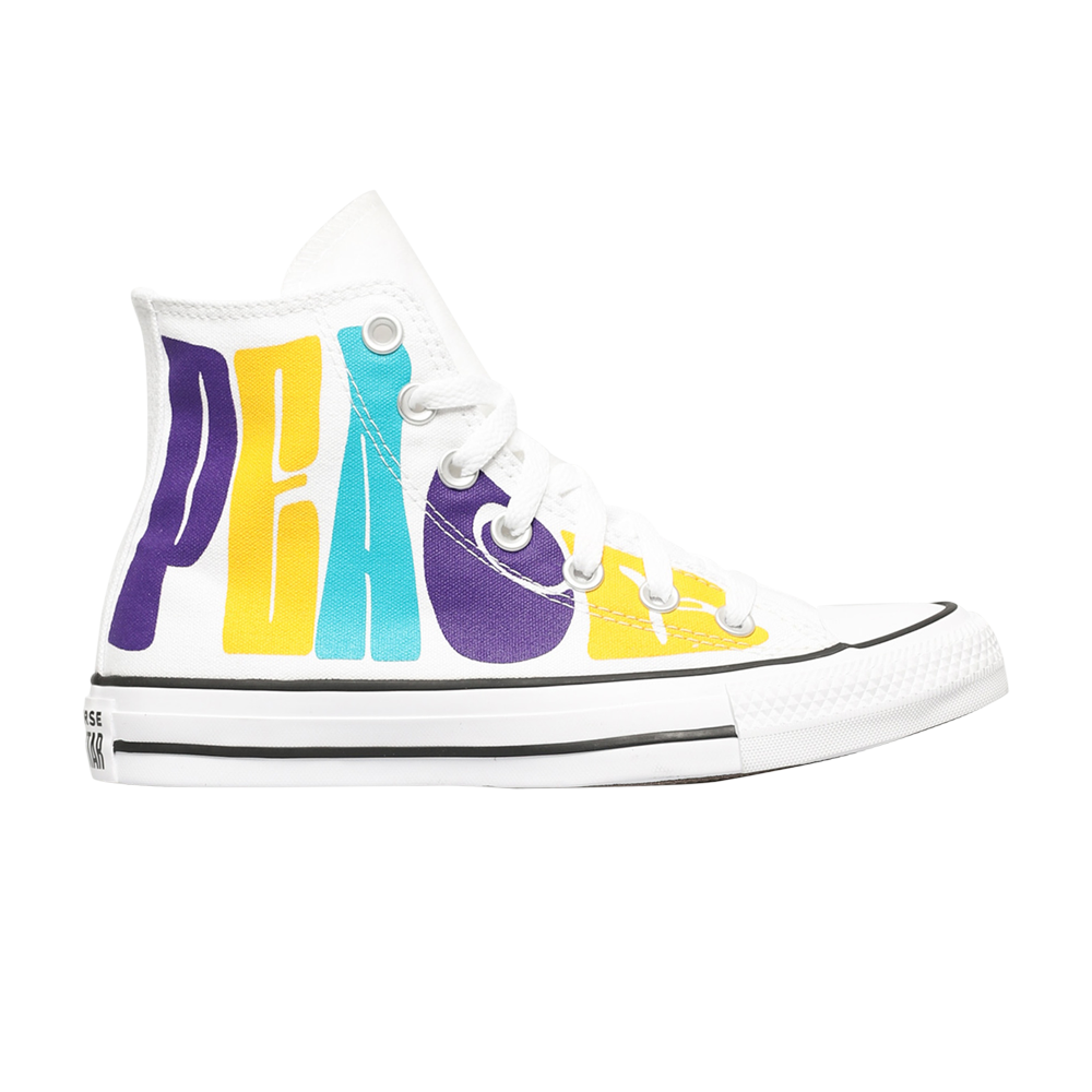 Pre-owned Converse Chuck Taylor All Star High 'peace Powered' In White