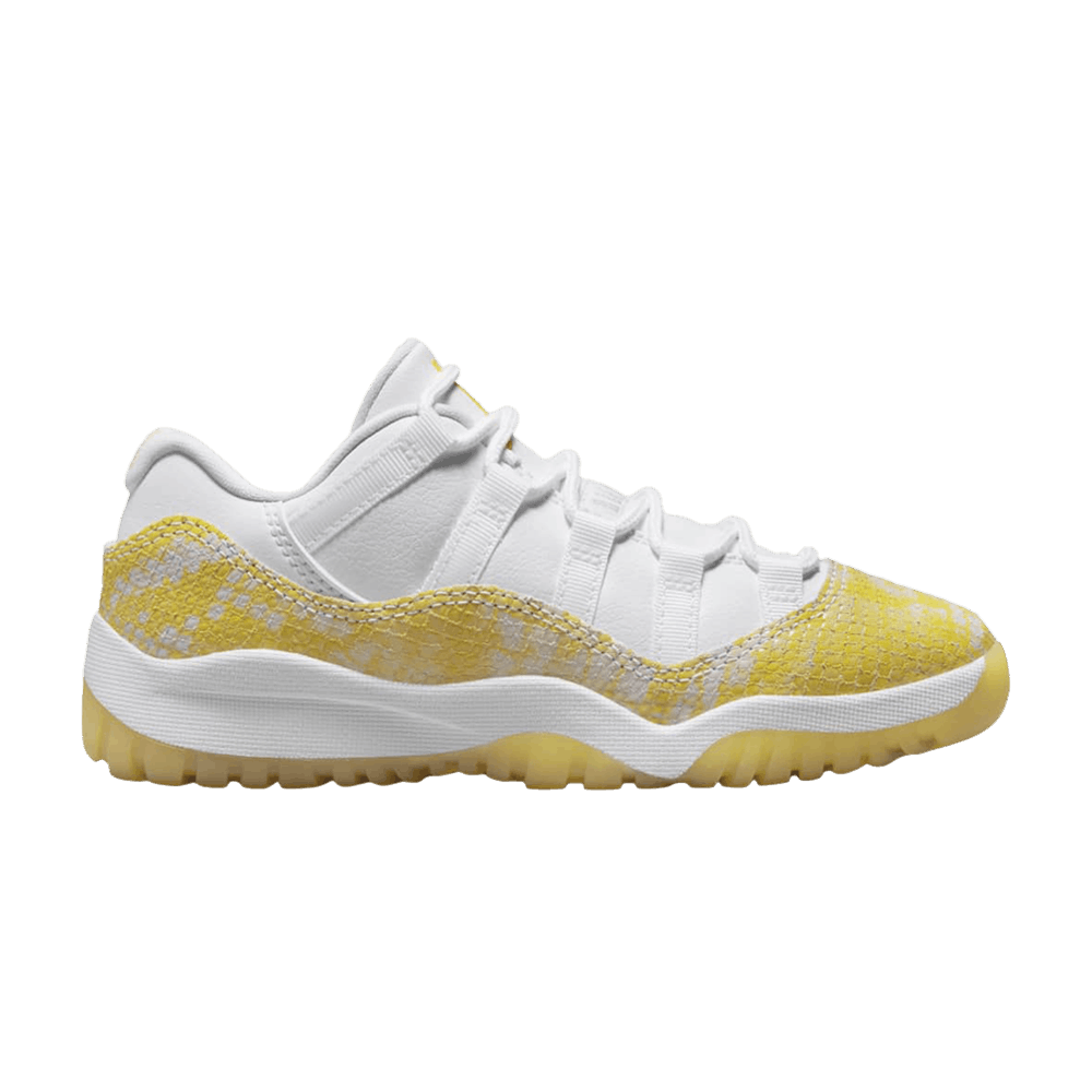 white and yellow jordan 11