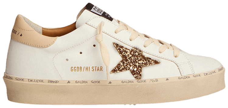 Golden Goose Wmns Hi Star 'White Gold Glitter'