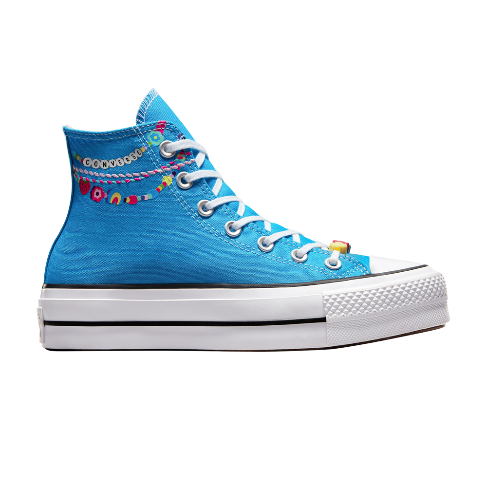 Pre-owned Converse Wmns Chuck Taylor All Star Lift Platform High 'embroidered Bracelet' In Blue