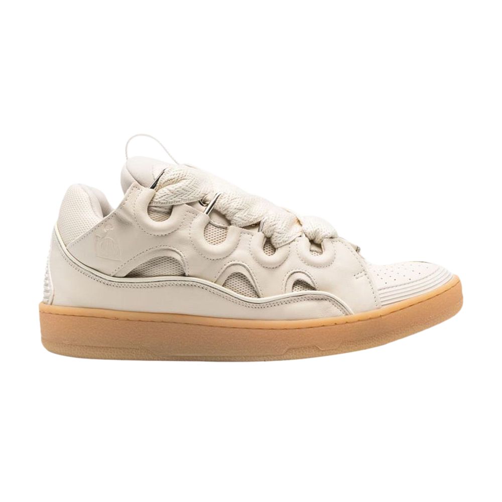 Pre-owned Lanvin Curb Sneakers 'light Beige' In Cream