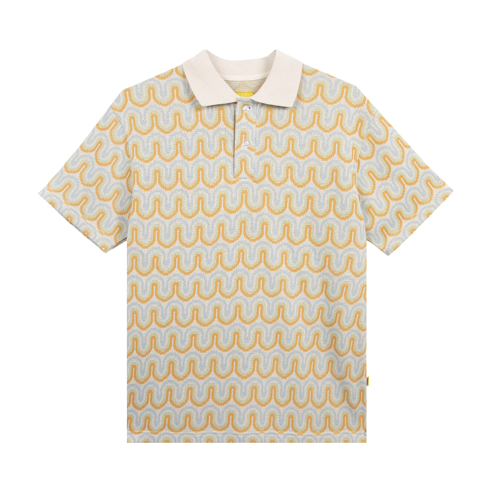 Pre-owned Golf Wang Stripe Knit Polo 'cream Combo'