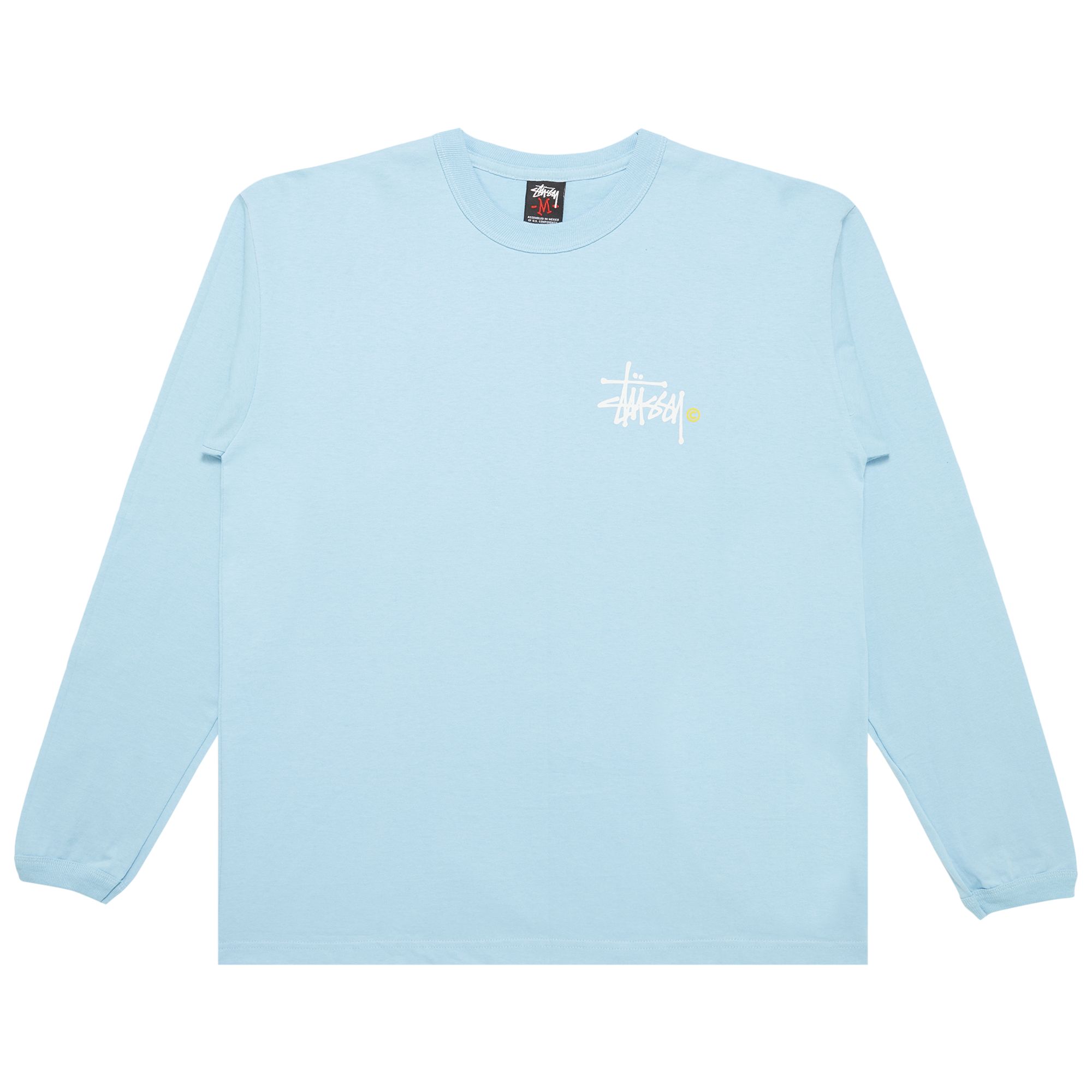 Pre-owned Stussy Gear Basic Logo Long-sleeve 'light Blue' | Men's Size L