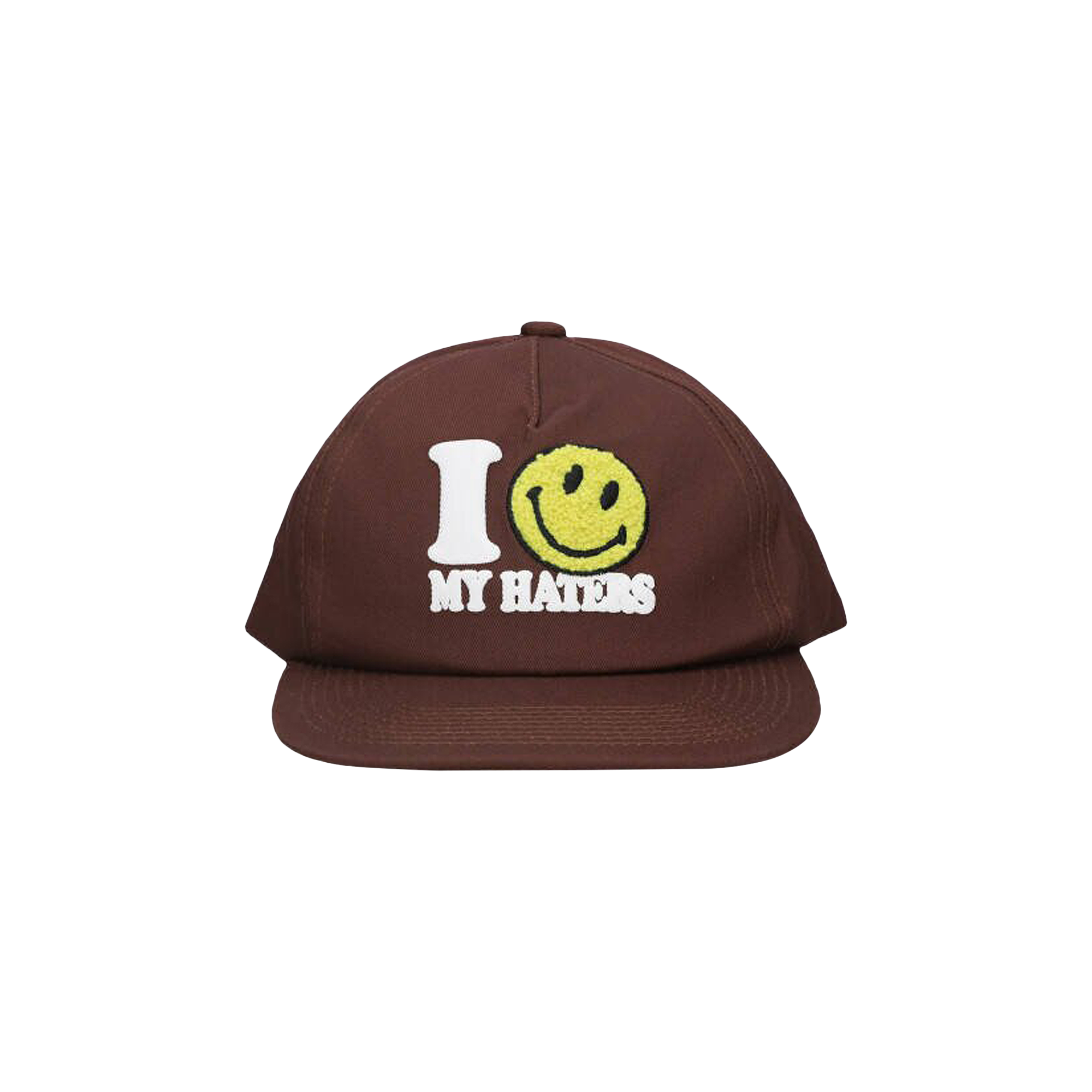 Pre-owned Market Smiley Haters 5 Panel Hat 'acorn' In Brown