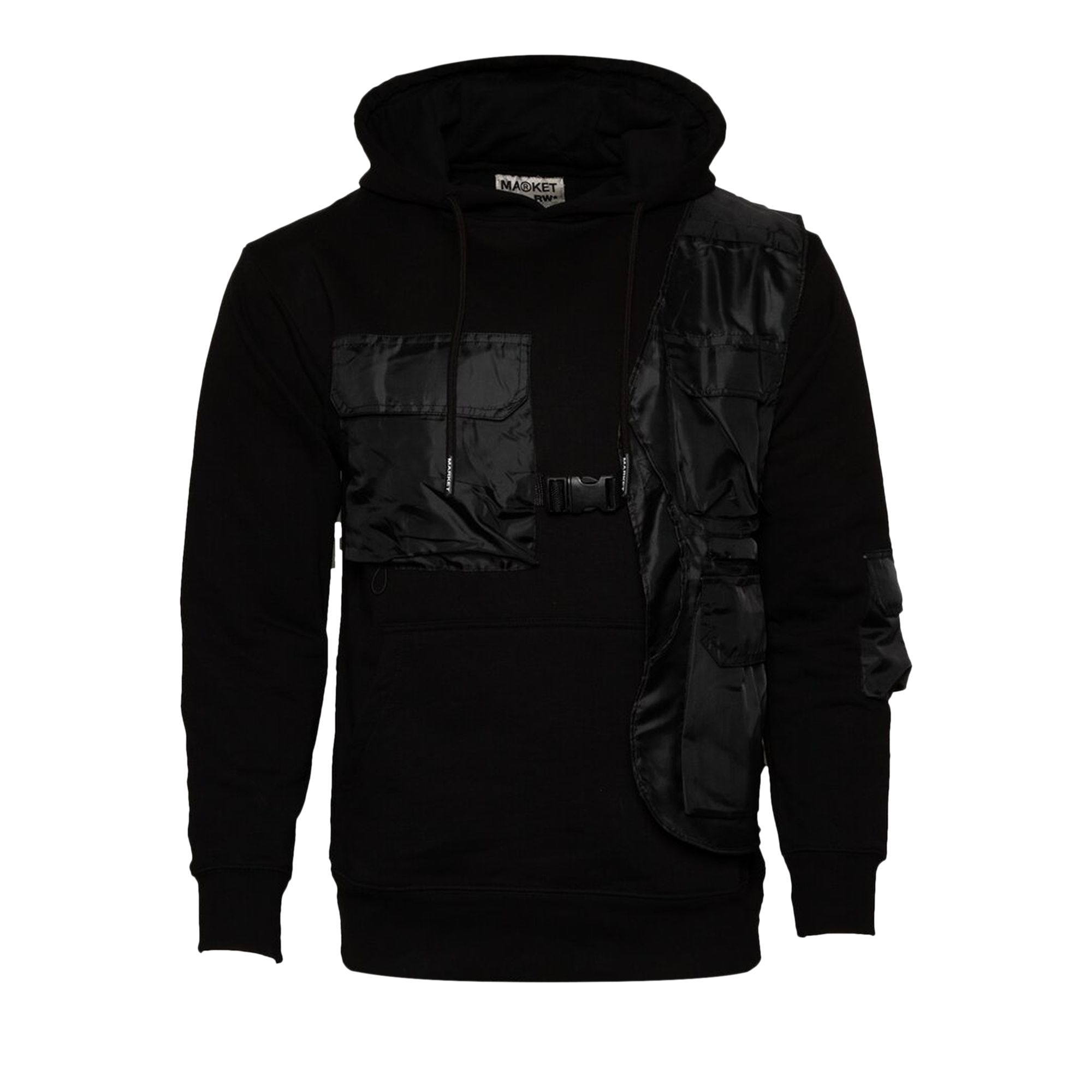 Pre-owned Market Multi Pocket Hoodie 'black' | Men's Size Xl