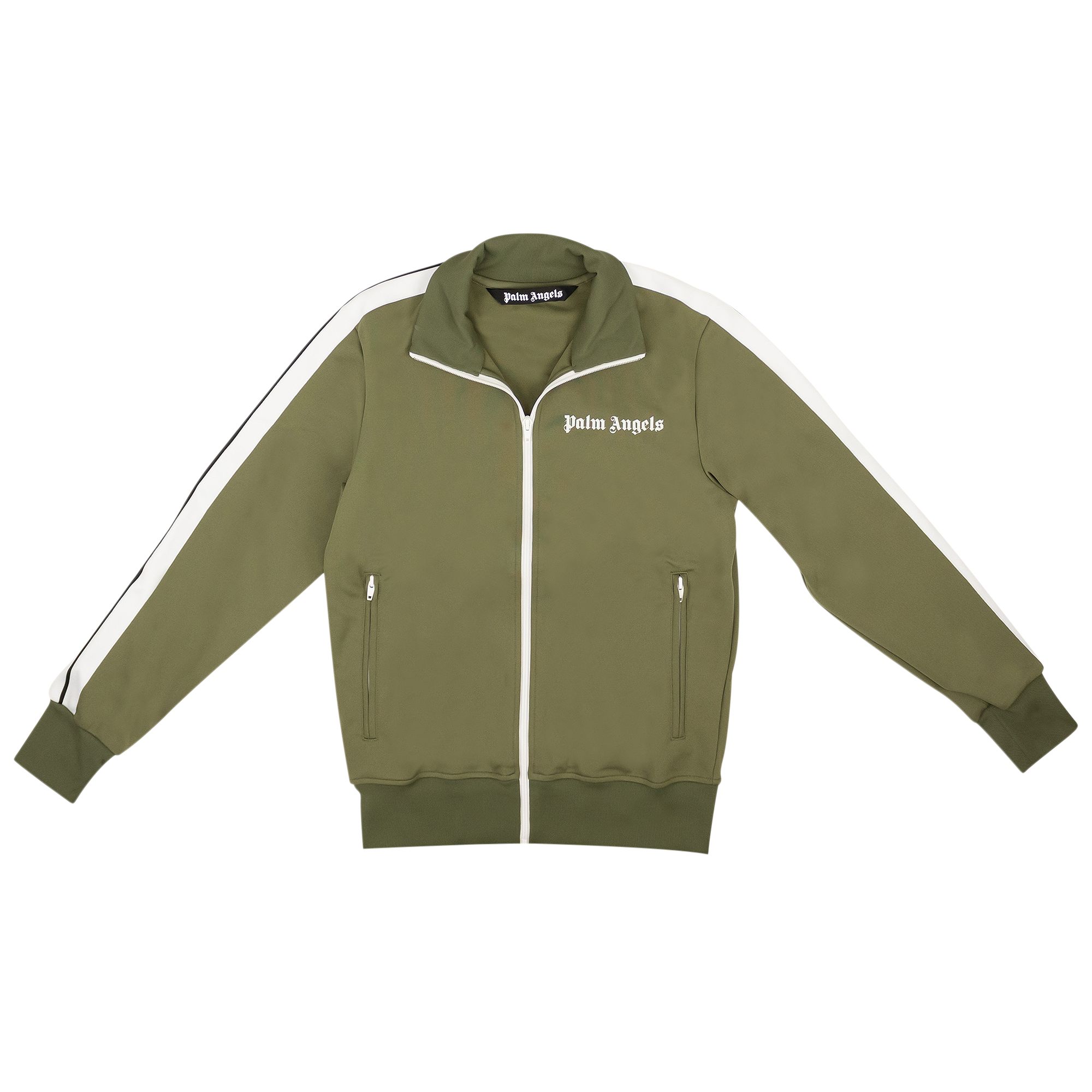 Palm Angels Classic Track Jacket 'Military/White' | Green | Men's Size L