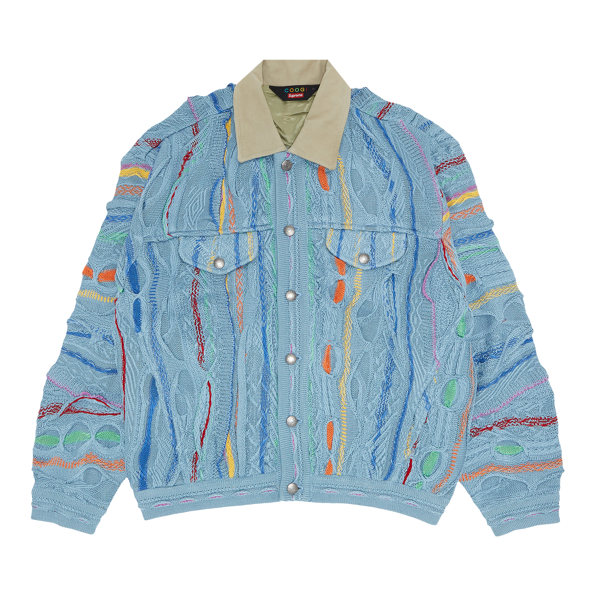 Pre-owned Supreme X Coogi Trucker Jacket 'blue'