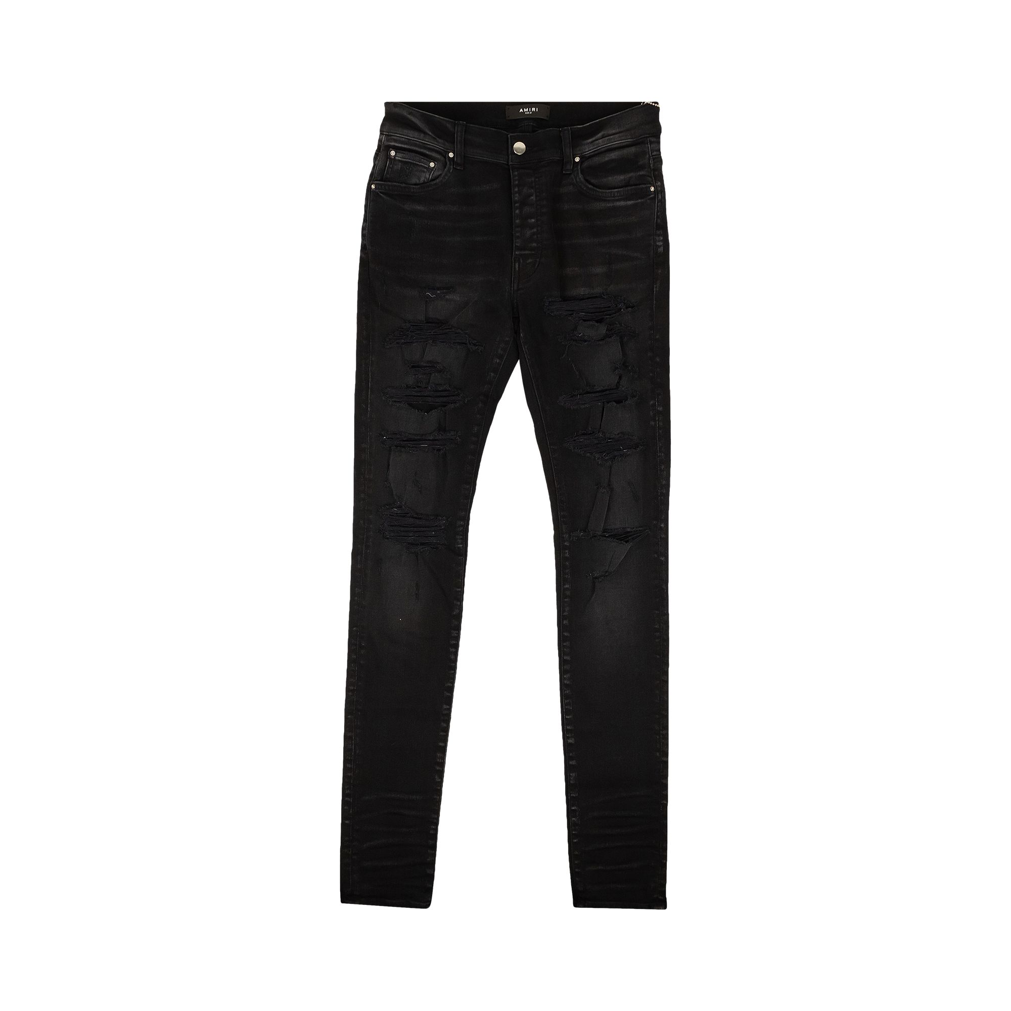Pre-owned Amiri Thrasher Plus Distressed Jeans 'black' | Men's Size 31
