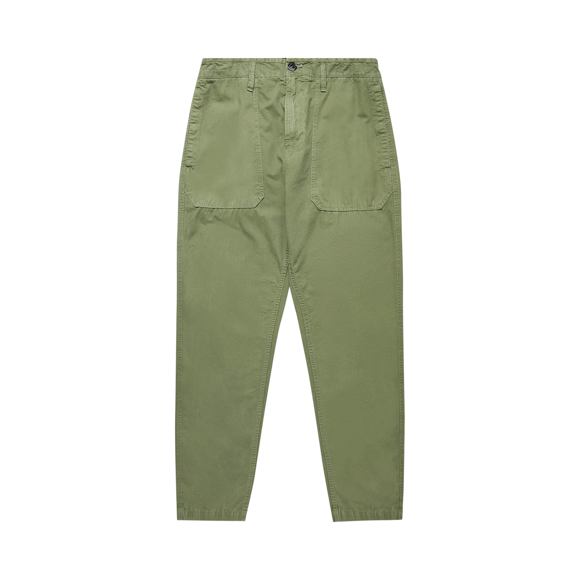 Pre-owned Stone Island Logo Appliqué Cotton Regular Pants 'green'