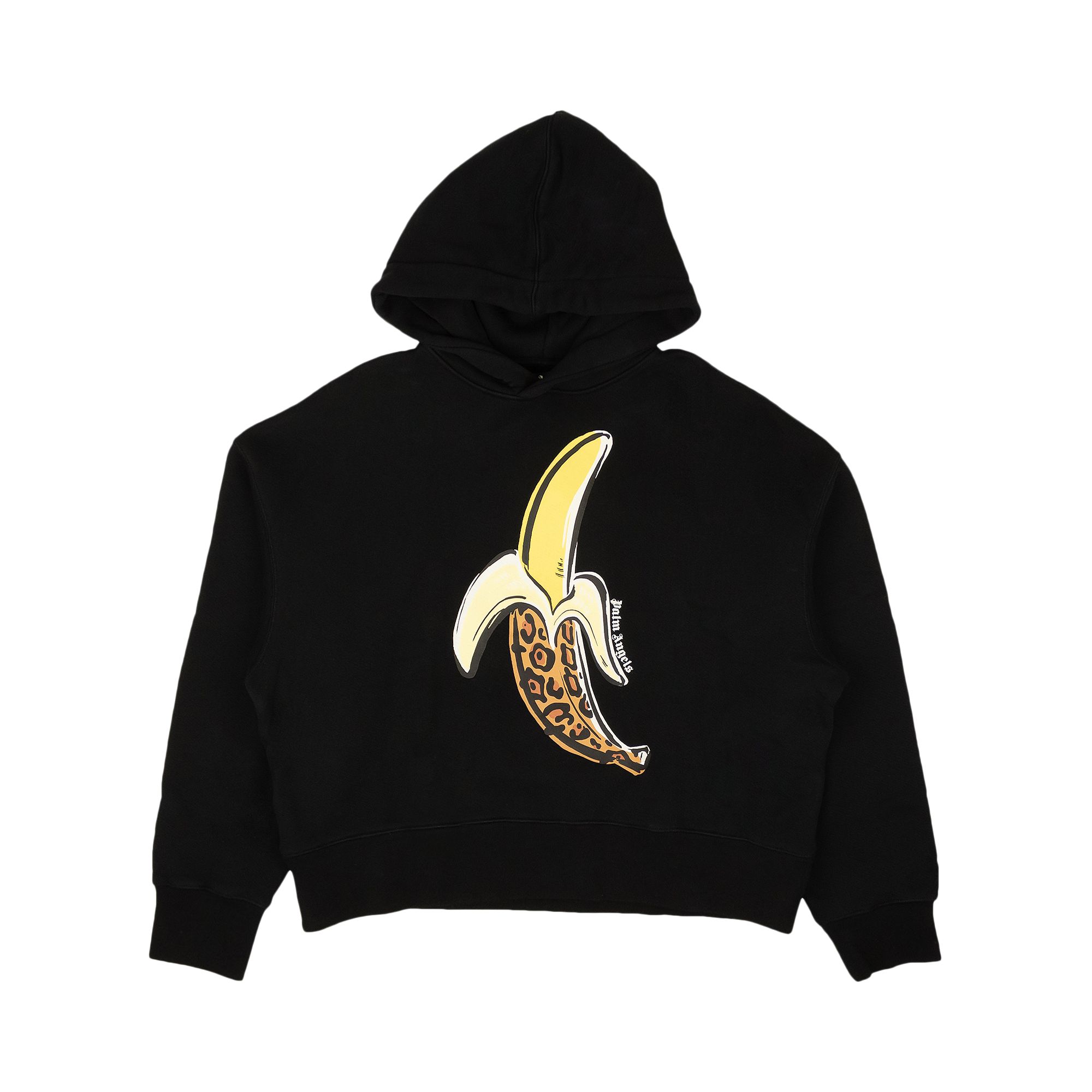 Palm Angels Banana Printed Hoodie 'Blue/Brown' | Black | Men's Size XS
