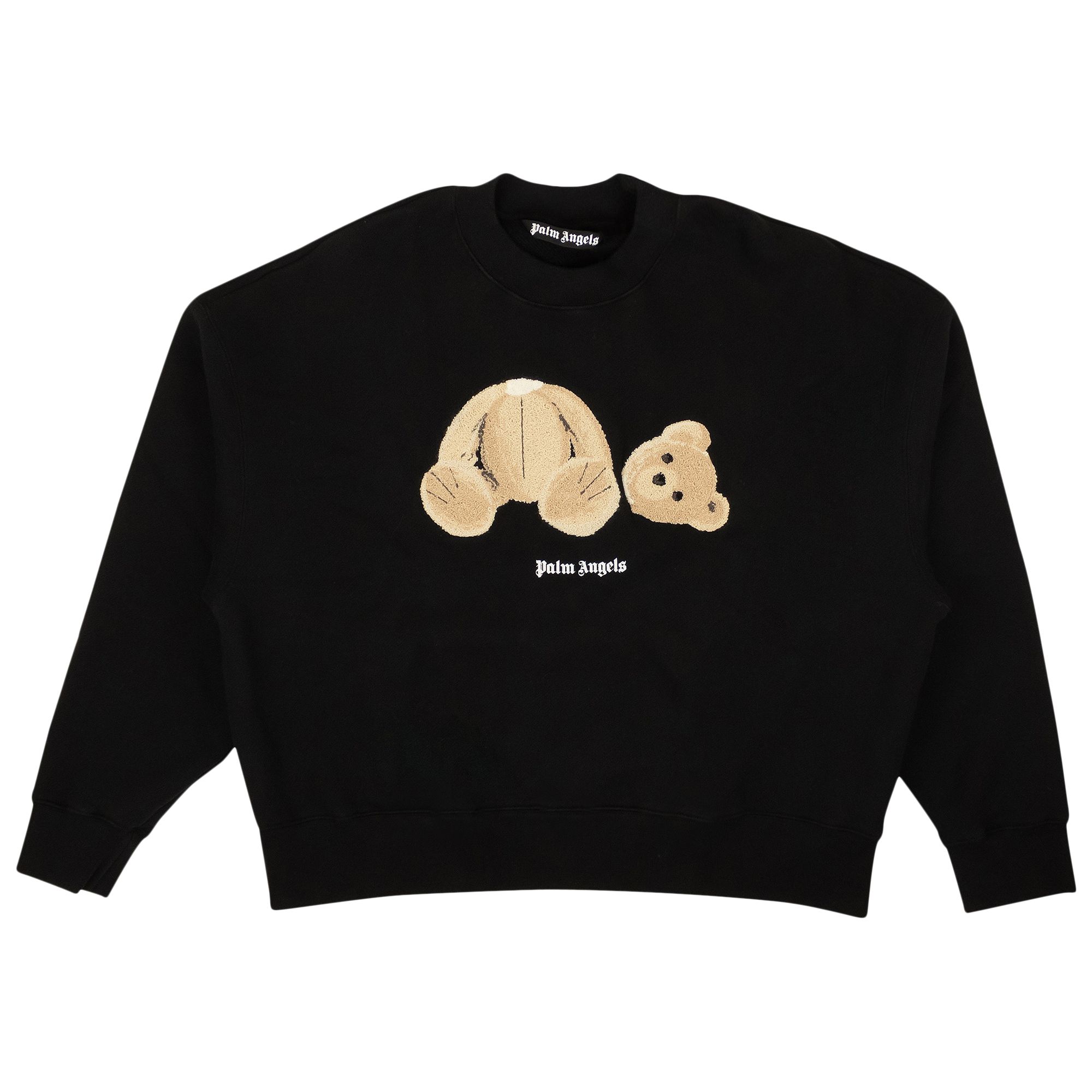 Palm Angels Bear Printed Crewneck 'Black/Brown' | Men's Size M