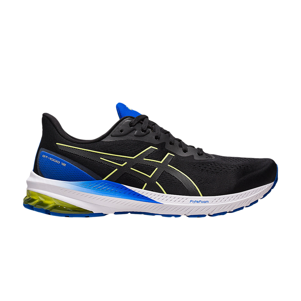 Pre-owned Asics Gt 1000 12 'black Blue Yellow'