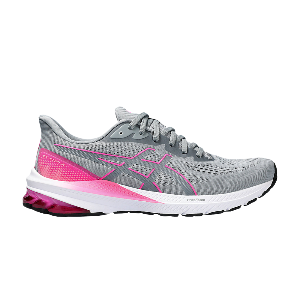 Pre-owned Asics Wmns Gt 1000 12 Wide 'sheet Rock Hot Pink' In Grey