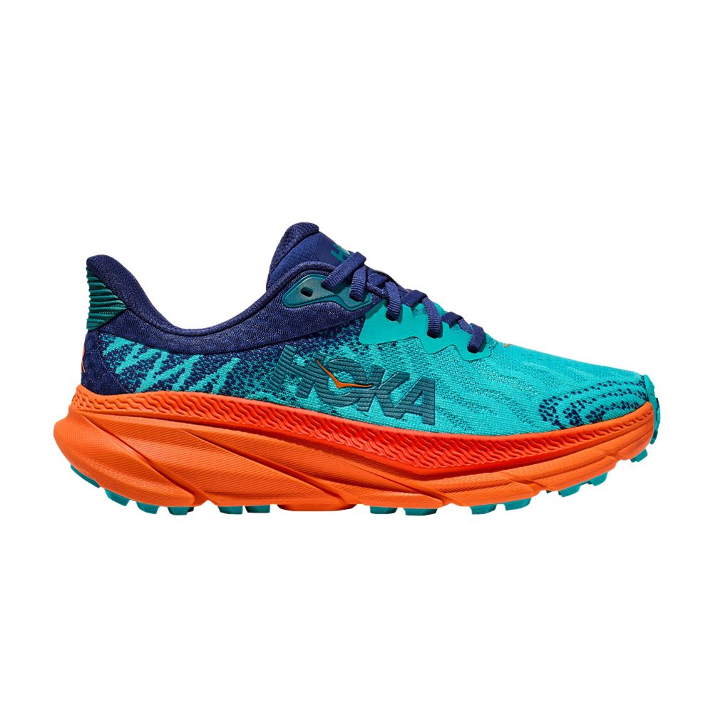 Pre-owned Hoka One One Challenger Atr 7 'ceramic Vibrant Orange' In Blue