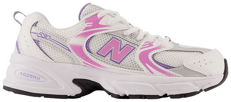 New Balance 530 Big Kid White Raspberry