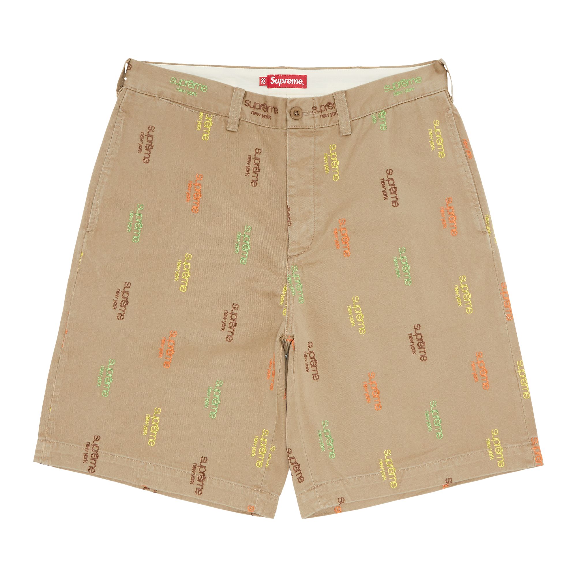 Pre-owned Supreme Classic Logo Chino Short 'tan'
