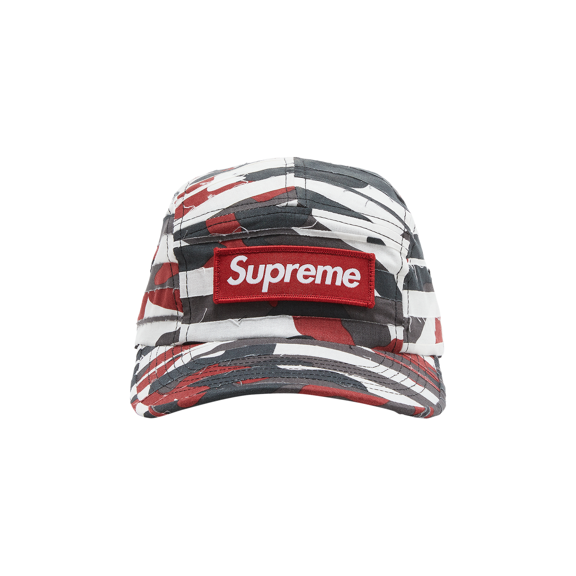 Pre-owned Supreme Layered Camo Camp Cap 'red'