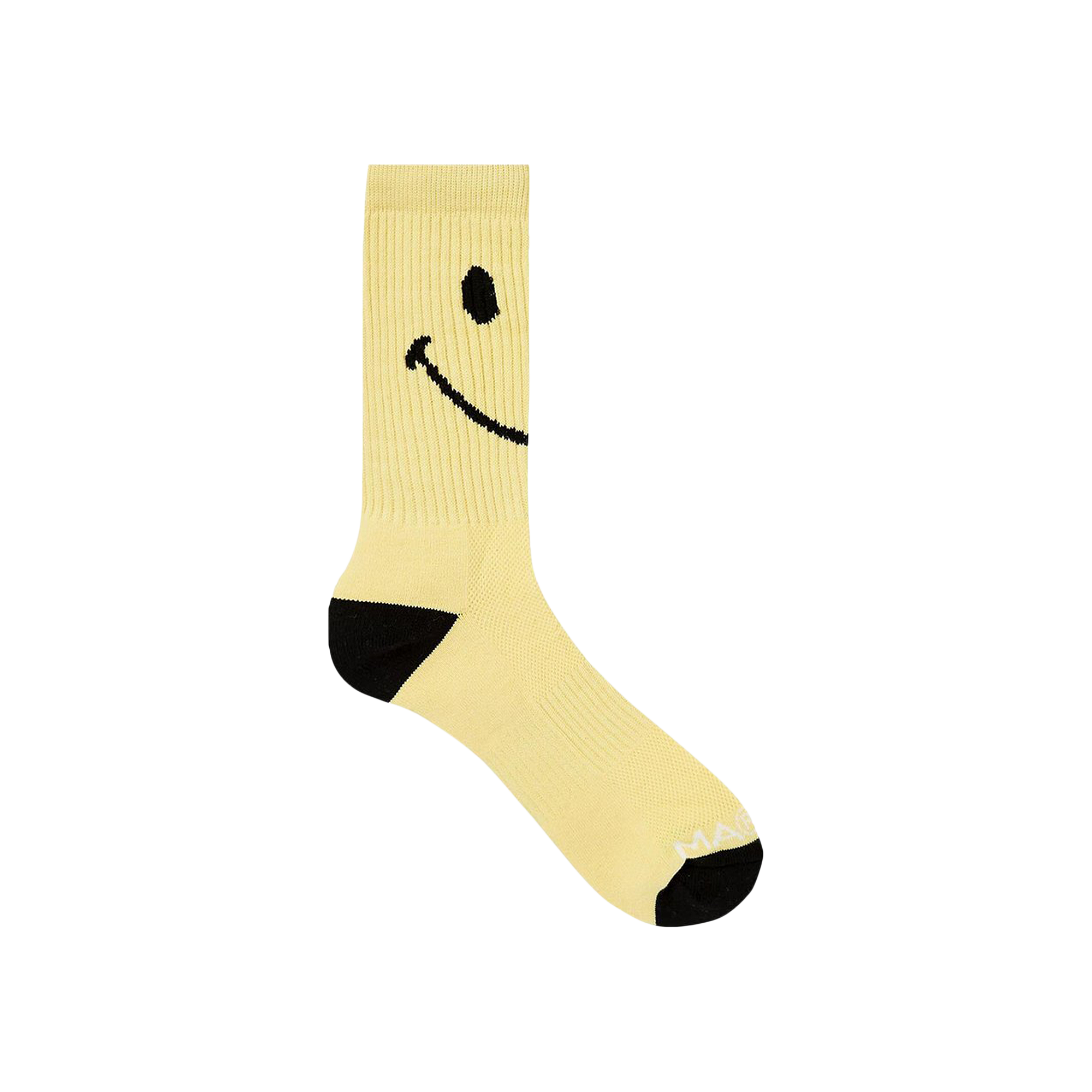 Pre-owned Market Smiley Oversized Socks 'sunshine' In Yellow