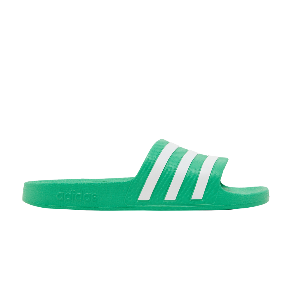 Pre-owned Adidas Originals Adilette Aqua Slides 'vivid Green'