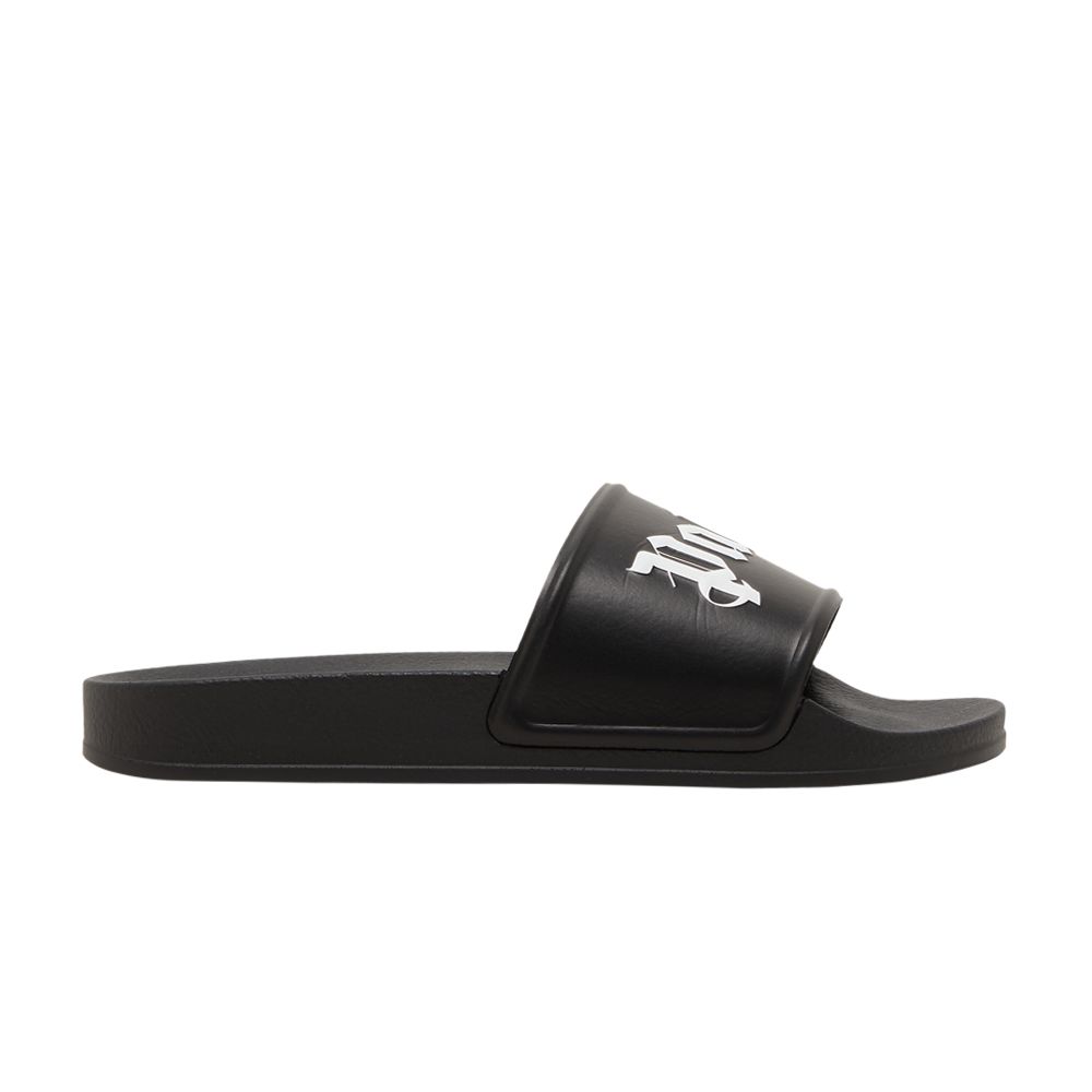 Pre-owned Palm Angels Wmns Pool Slider 'black White' | Women's Size 40