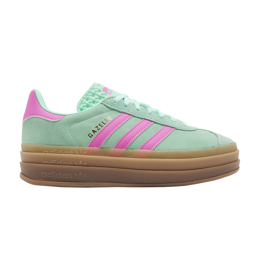 Pre-owned Adidas Originals Wmns Gazelle Bold 'pulse Mint Screaming Pink' In Green