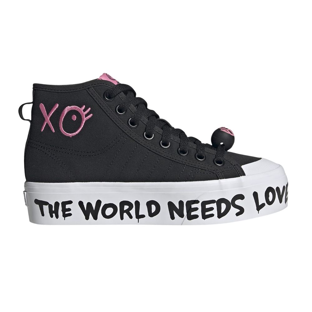 Pre-owned Adidas Originals André Saraiva X Wmns Nizza Platform Mid 'xo' In Black