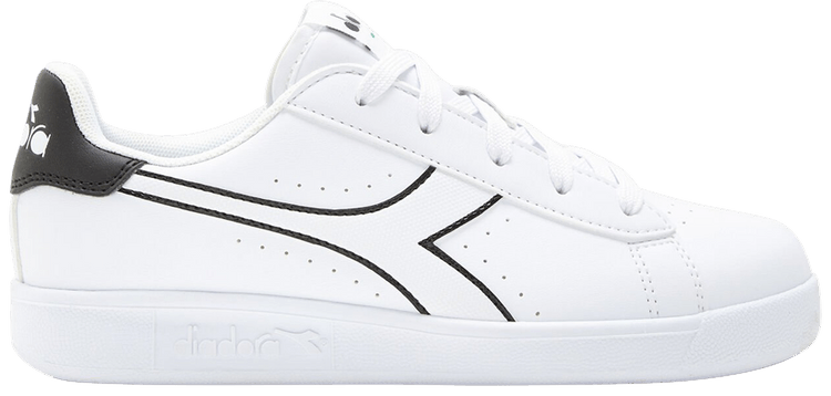 Diadora Game P Big Kid White Outlined Black