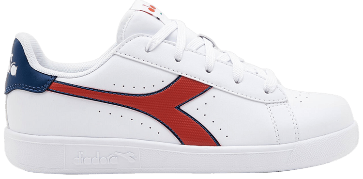 Diadora Game P Big Kid White Aurora Red