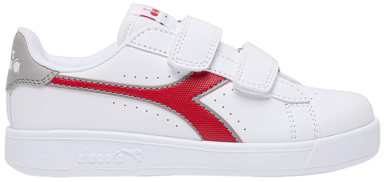 Diadora Game P Little Kid White Tango Red