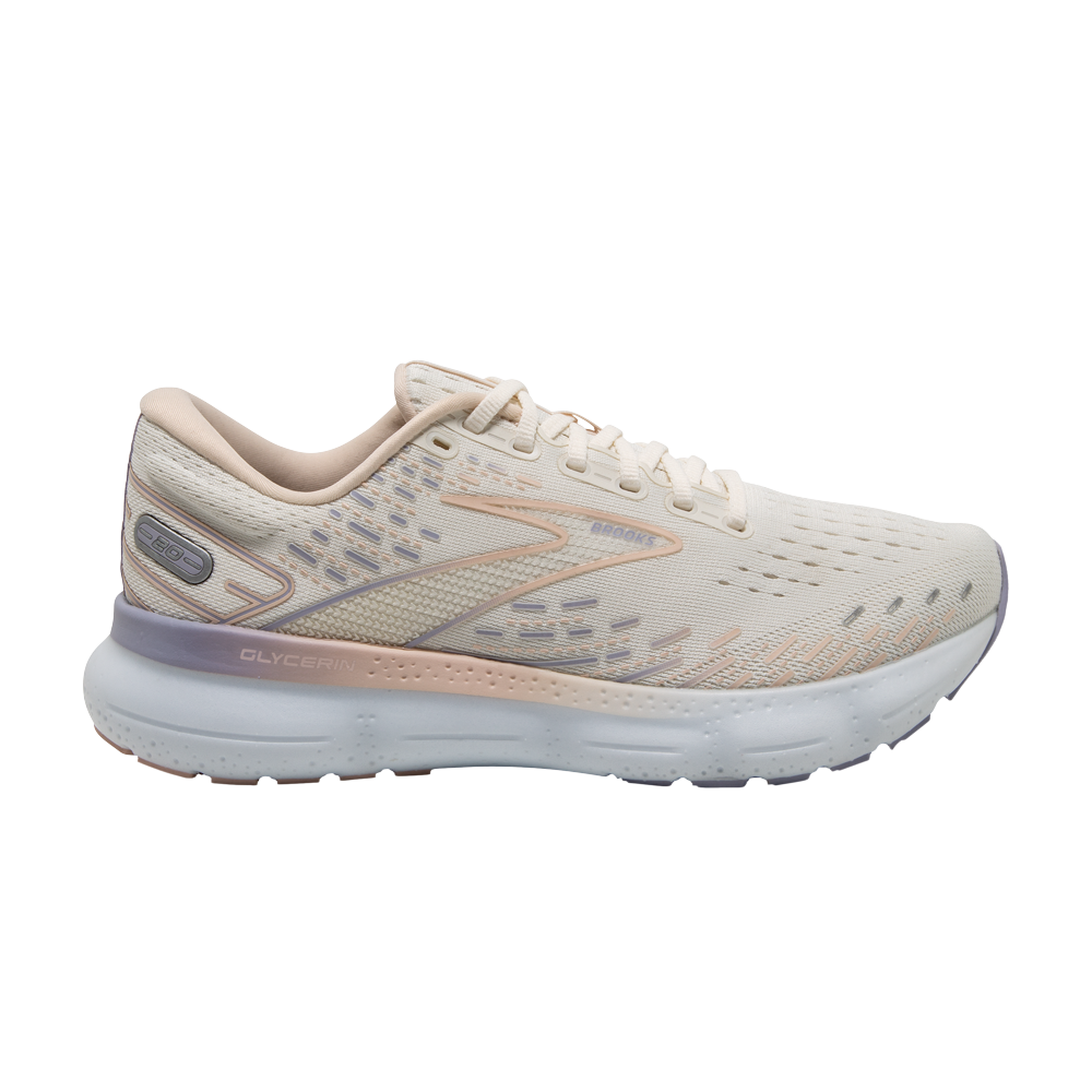 Pre-owned Brooks Wmns Glycerin 20 'snow White' In Cream