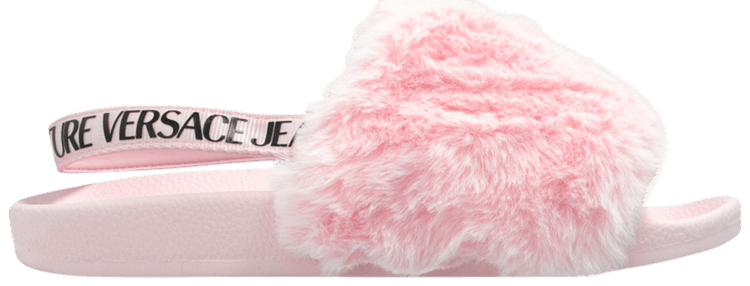 Versace Jeans Wmns Couture Slide Faux Fur   Light Pink