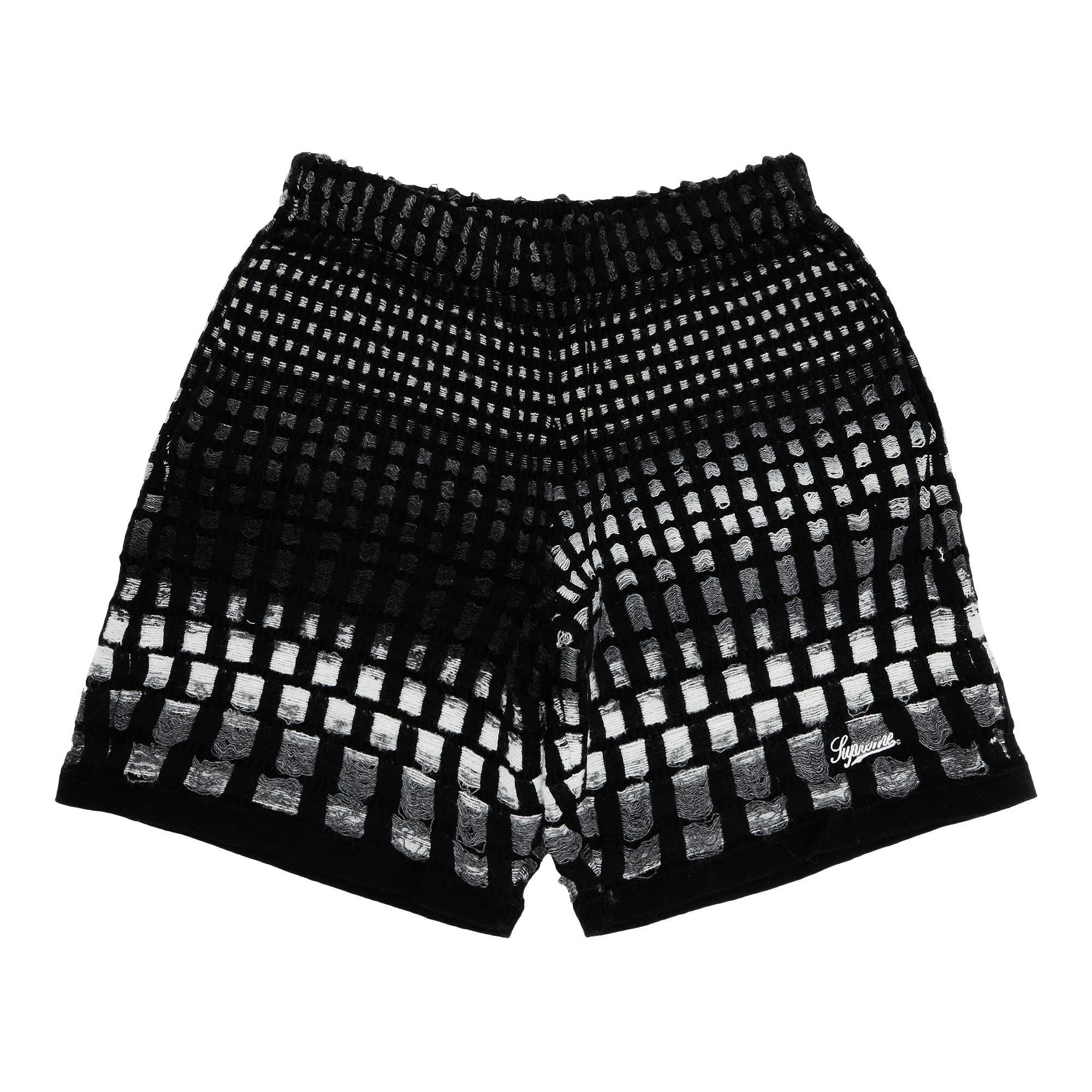 SUPREME SUPREME GRADIENT GRID KNIT SHORT 'BLACK'
