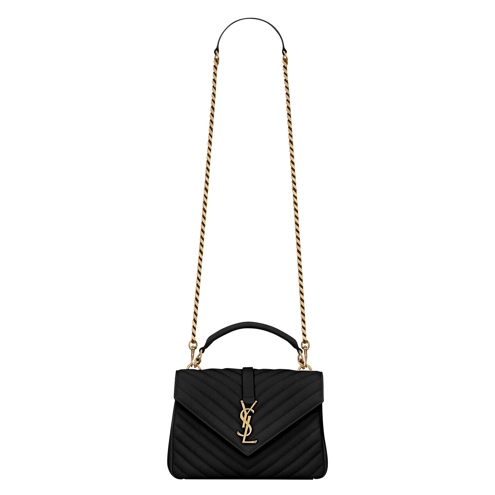 Pre-owned Saint Laurent Medium College Shoulder Bag 'black'