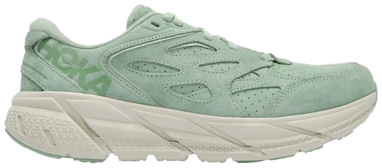 HOKA Clifton L Suede Smoke Green