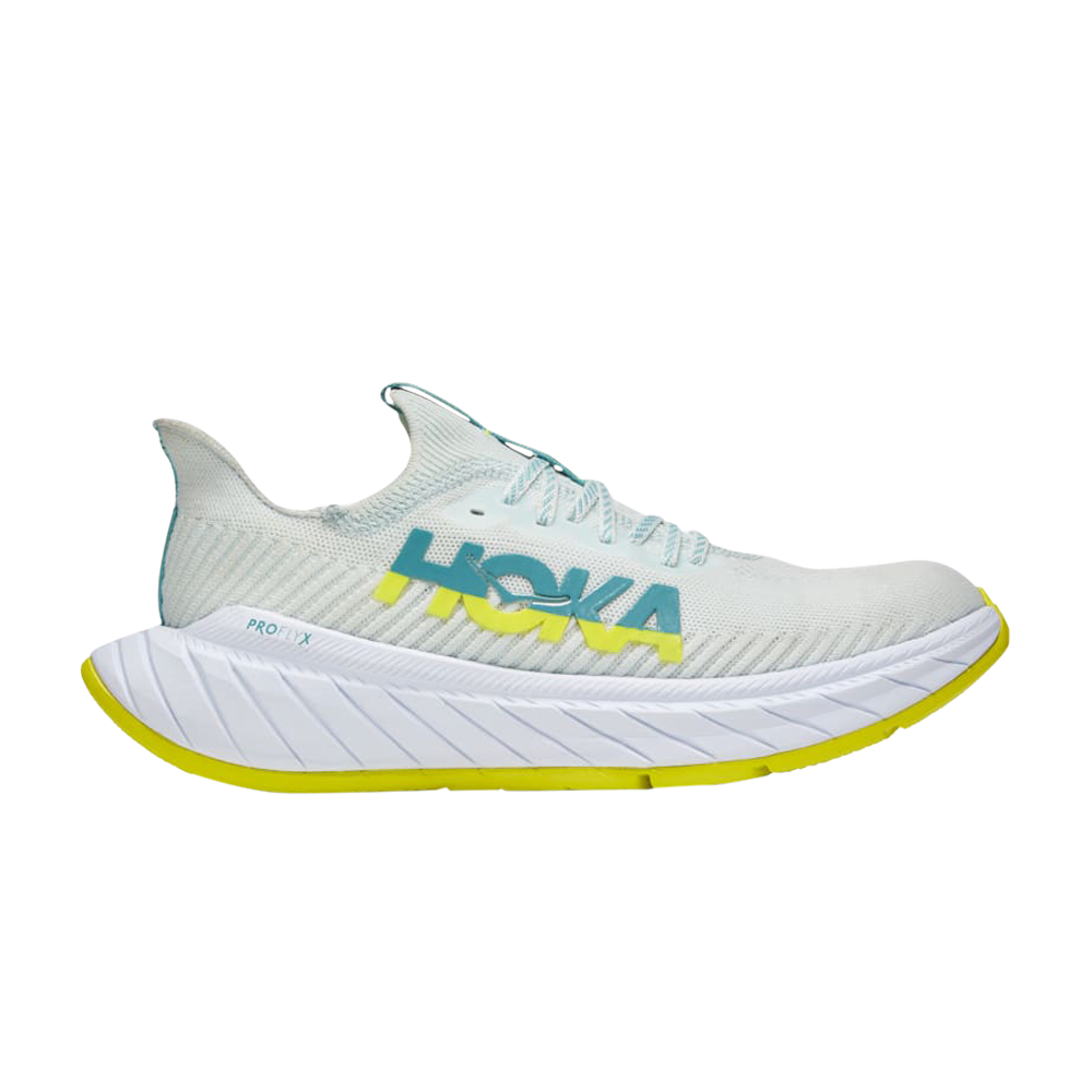 Pre-owned Hoka One One Carbon X 3 'sail Evening Primrose' In White