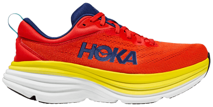 HOKA Bondi 8 Red Alert Flame