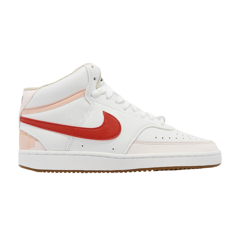 Pre-owned Nike Wmns Court Vision Mid 'white University Red'