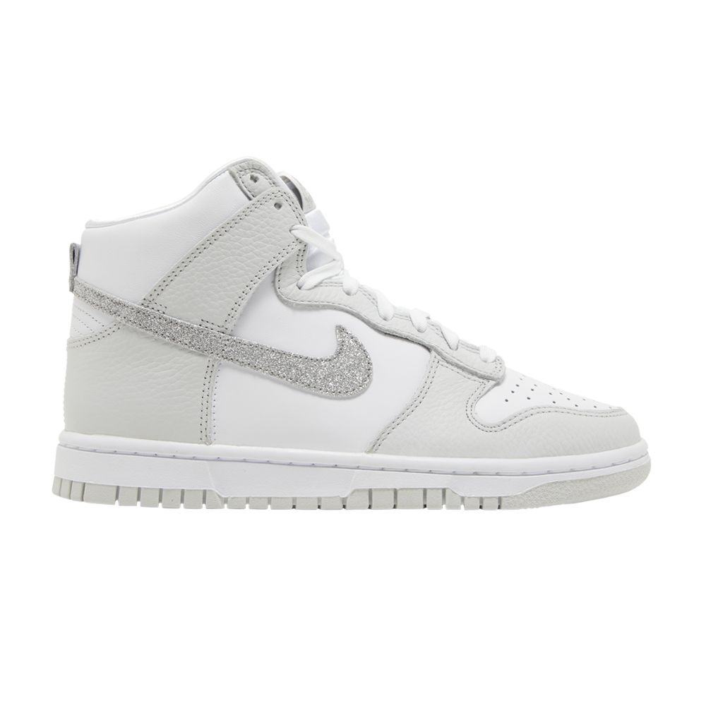 Nike Wmns Dunk High 'Silver Glitter Swoosh' | Grey | Women's Size 8