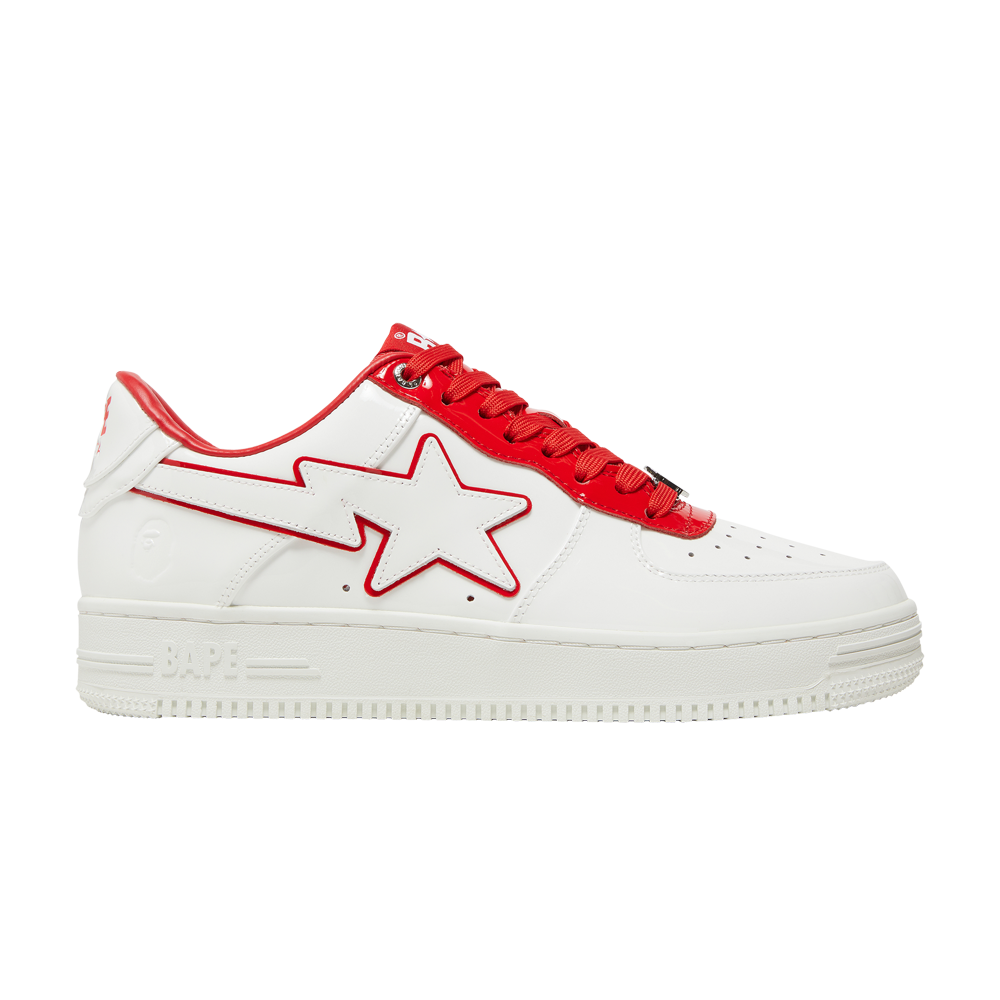 Pre-owned Bape Sta #8 M1 'white Red'