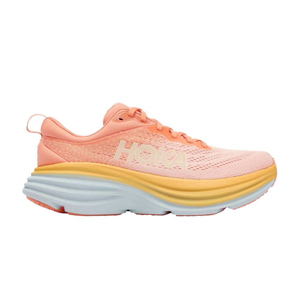 Pre-owned Hoka One One Wmns Bondi 8 'shell Coral Peach Parfait' In Orange