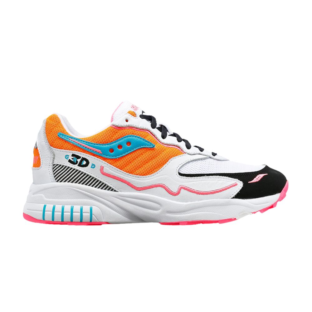 Pre-owned Saucony 3d Grid Hurricane 'white Orange'