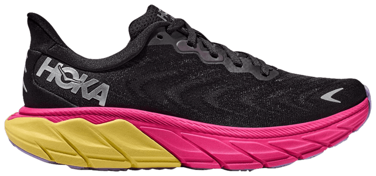 HOKA Wmns Arahi 6 Black Pink Yarrow
