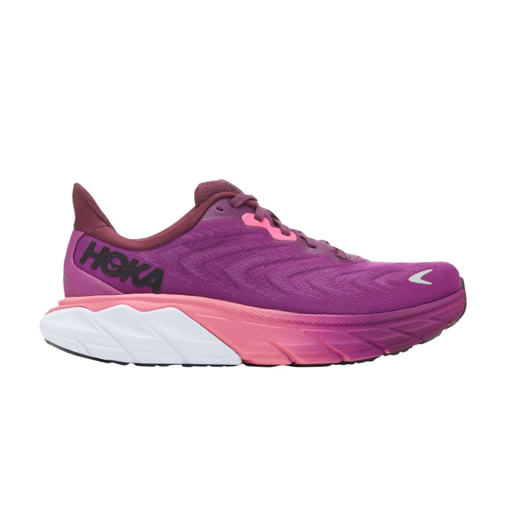 Pre-owned Hoka One One Wmns Arahi 6 'grape Wine' In Purple