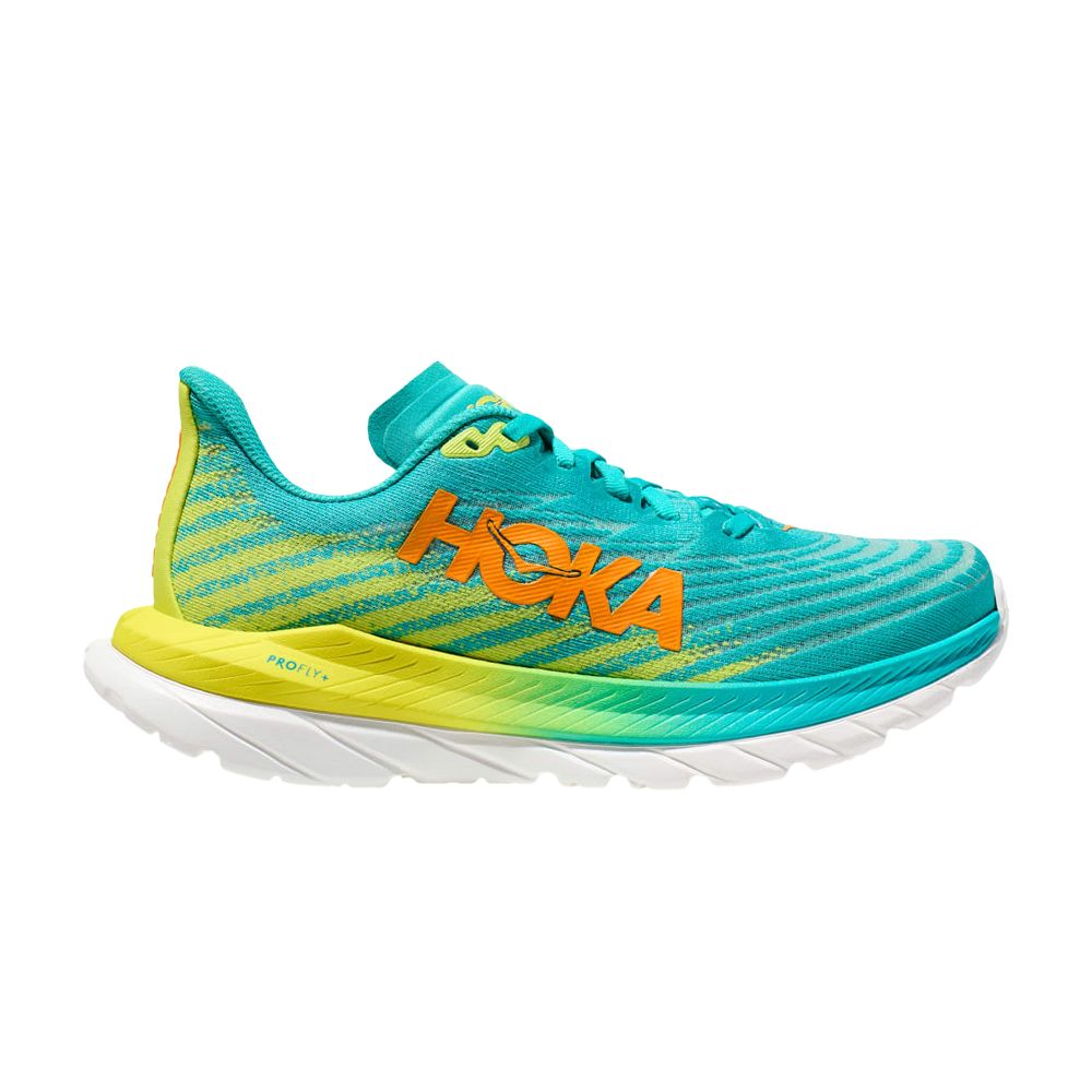 Pre-owned Hoka One One Wmns Mach 5 'ceramic Evening Primrose' In Blue