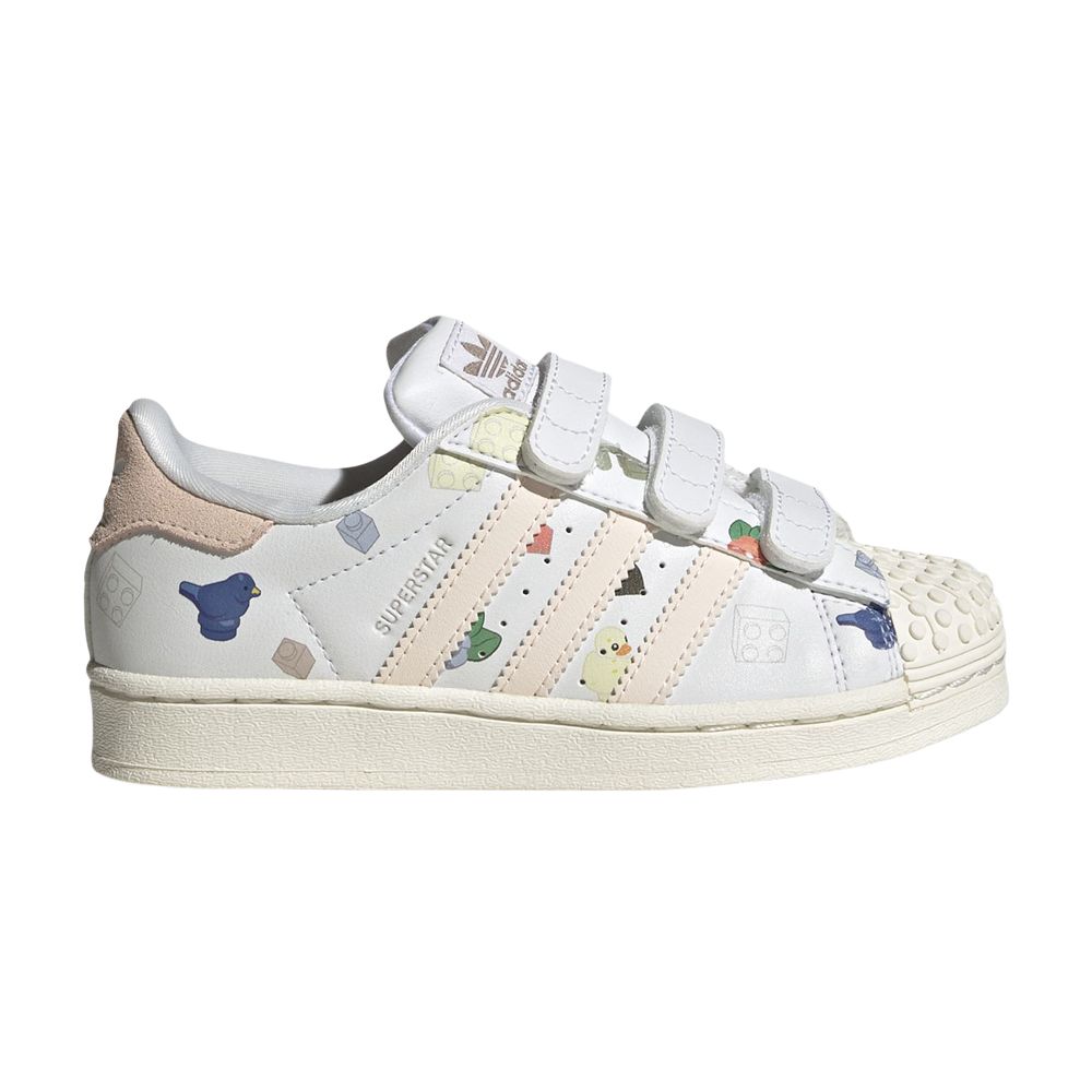 Pre-owned Adidas Originals Adidas Lego X Superstar Cf J 'bricks And Figurine - White Wonder Quartz' | Kid's Size 1.5